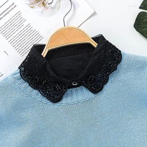 Bow Ties Spring Autumn Winter False Collar Women Multifunktionell mångsidig vit svart dekoration