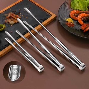 BBQ Tools Accessories Grill Tongs Meat Cooking Utensils For Baking Silver Kitchen Camping Supplies Item Barbecue Clip 230113