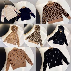 Çocuk Sweaters Erkek Kızlar Moda Külot Çocuk Günlük Sweatshirts Sonbahar Kış Sıcak Bebek Bebek Kapşonlu Kazak Mektup Baskılı Kazak Gençlik Toddl D13V#