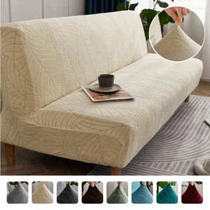 Stol täcker Jacquard Sofa Bed Cover Armless för vardagsrummet modern slipcover Washable Futon Home El El