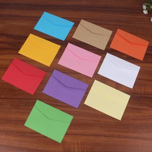 Подарочная упаковка конверсидесаловаторное название бизнес -ноты Love Holder Blank Color Envolopes Paper Pocket Kraft Miniaturetiny Poscard