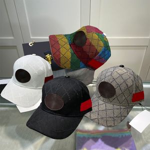 Spring Designer Ball Caps Mens Honkbal pet met letters borduurwerk zomer regenboog kleur street hoed banies dames emmer hoeden 4 kleuren