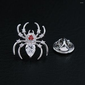 Brooches High-grade Men Spider Small Neckpin Crystal Zircon Animal Brooch Pin Clothing Scarf Buckle Hat Bag Women Accessories