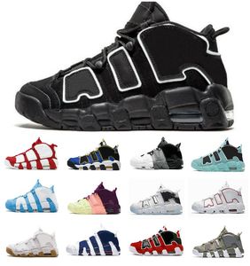 96 More Mens Basketball Shoes Uptempos Tri-Color Scottie Pippen Total White Sunset Multi-Color Black Bulls Renowned Rhythm Raygun Women Men air more
