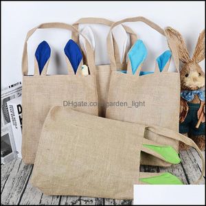 Other Event Party Supplies Creative Easter Burlap Bags Bunny Diy Candy Gift Bag Cute Ears Handbags Festival Vtky2277 Drop Delivery Dhjta