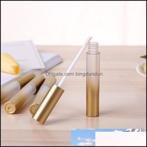 Packing Bottles Gold Transparent Empty Lipgloss Tubes Liquid Lipstick Eyeliner Eyebrow Beauty Makeup Products Case Refillable 20Pcs Ot84M