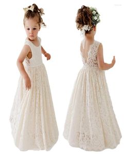 Kız elbiseler artı prenses kızlar pamuk dantel parti uzun elbise bebek çocuklar çiçek düğün çocuk giyim 2 4 6 8 10 3153170