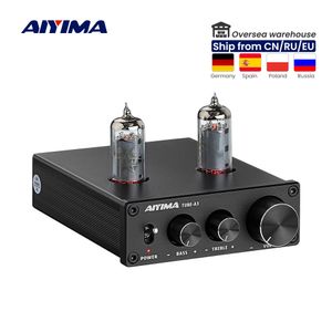 Amplifiers AIYIMA 6K4 Tube Amplifier Bile Preamplifier HIFI Preamp Treble Bass Adjustment Audio Preamplifier DC12V For Amplifier Speaker 230113