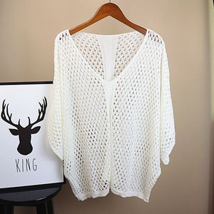 여자 스웨터 니트 풀오버 여름 선 스크린 한국 캐주얼 Tshirts 느슨한 휴가웨어 가벼운 닉웨어 여성 패션 고체 티 230113