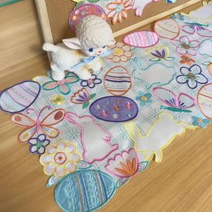 Tovagliolo da tavola Stile interno Tovaglia Girly Uovo di Pasqua Tovaglietta Decorazioni per dormitorio Tappetini intrecciati con bandiera Set da pranzo