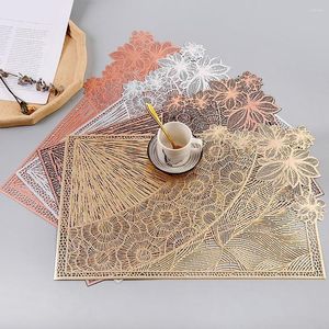 Table Mats Rectangular Useful Hollow Western Placemat Hollow-out Delicate For Restaurant