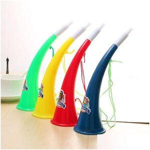 Noise Maker 25Cm Cheer Horn Football Fan Cheering Horns Plastic Trumpet Loudspeaker Party Supplies Za5601 Drop Delivery Home Garden Dhte0