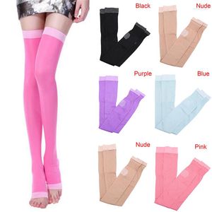 Kadın SOCKS 1PAIR VARICOSE DARINS Sıkıştırma Yağlı Yağ İnce Süper Uyuyan Gece Zayıflama Çorapları Lady's Beauty Bac İnce Legging