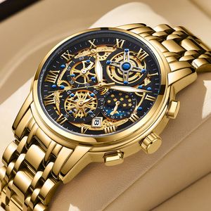 Wristwatches LIGE Waterproof Watch For Men Top Brand Luxury Men Watch Fashion Business Sports Quartz Chronograph Wristwatches Reloj Hombre 230113