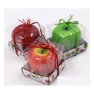Ljus Fruit Apple Shaped Candle Scented Bougie Festival Atmosphere Romantic Party Decoration Christmas Eve New Year Decor Drop Del DH2CU