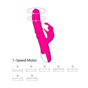 Itens de beleza Rabbit 360 graus rotação g vibrador empurrando grande vibração elétrica vibratória para mulheres clitóris silicone sexy brinquedo