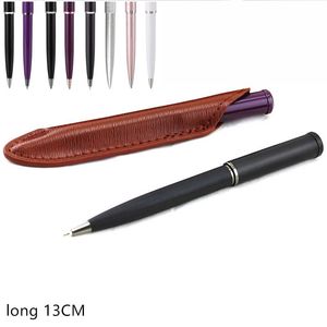 Kulspetsar pennor metall penna rostfritt stål kärna kontor stationer lyx skriver rullkuls present läderväska