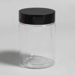 Butelki do przechowywania 2PCS Pusta biżuteria słoiki kosmetyczne 100/120/150 ml czarna pokrywka plastikowa napełniana pojemnik do makijażu kuchnia