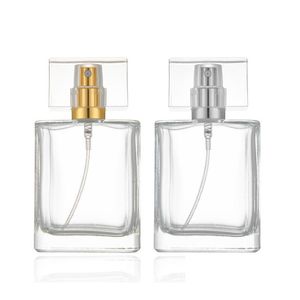 Perfume Bottle 30Ml Square Glass Per Cosmetic Dispensing Nozzle Spray Bottles 100Pcs/Lot Drop Delivery Health Beauty Fragrance Deodor Dhtzo