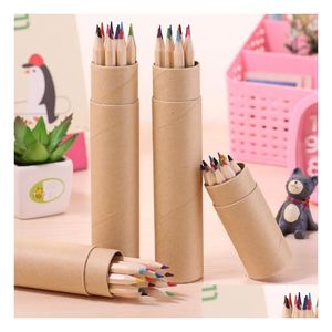 Painting Pens Colored Lead Color Ding Pencil Wood Colour Pencils Sets Of 12 Kids Children Dhs Sn5167 Drop Delivery Office School Bus Dhr2G