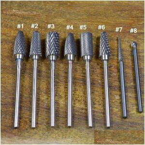 Nail Drill Accessories Wholesalepro Sier Electric Durable Tungsten Steel Carbide File Bits For Art Tools Equipment Manicure Diy Nd Dhhbs