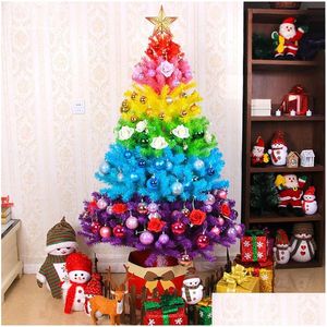 Dekoracje świąteczne 2021 Przyjazd Rainbow Color Tree Dekoracja Dekoracja Kreatywne ozdoby domu