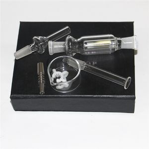 10 mm Mini Nectar Kit Hookahs Quartz Dab słomka szklana rurki wodne Bong Rury rurowe platformy olejne nektar nektar