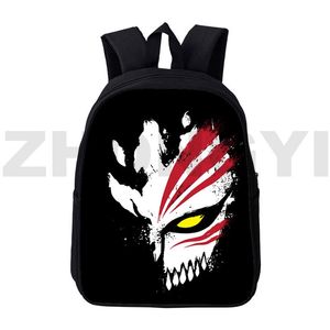 حقيبة الظهر 12/16 بوصة توجيه تبييض ثلاثي الأبعاد طباعة kurosaki ichigo cartoon fashion canvas mens bookbag verygarten boys cute school bagsbackpack