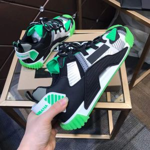 Fashion Best Top Quality real leather Handmade Multicolor Gradient Technical sneakers men women famous shoes Trainers size35-46 M KJK084586