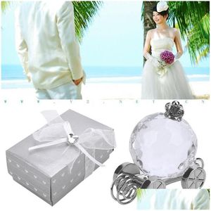 Вечеринка одолжение 3D Crystal Pumpkin Carire Figure Crafts Wedding Favors Подарки на дом украшение LZ042 ДОБАВИТЬ САД Праздничные поставки E DHPA7