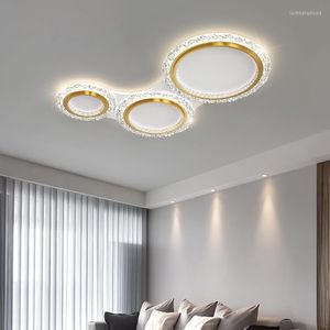 Żyrandole nordyckie salon luksusowe kreatywne pierścień kombinacja sufitowe lampy sufitowe proste nowoczesne lampy do sypialni domowej atmosfery