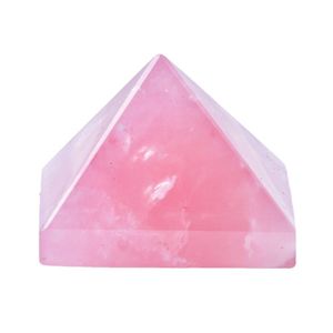 Crystal Pyramid Healing Ornament Gemstone Gift Home Decor Figur Skydd