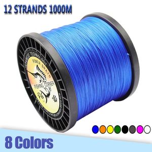 Braid Line Braided 12 Strands 1000M Fishing Super Strong Japan Multifilament 100 PE Ocean Beach 230113