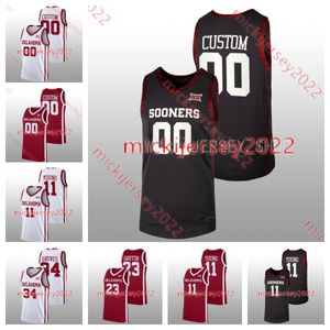 College-Basketball trägt maßgeschneidertes Herren-Basketballtrikot der Oklahoma Sooners College 11 Trae Young, 24 Buddy Hield, 23 Blake Griffin, 12 Austin Reaves, genähtes Jugendtrikot