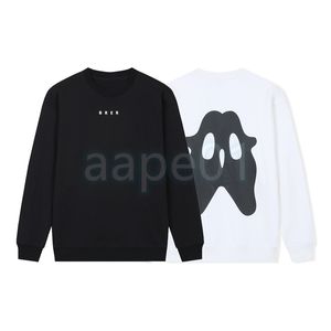 Designer Luxury Mens Sweat ￠ manches longues Small Monster Letter Imprim￩e Pull d'￩quipage Pillumage Coup Top Black Blanc