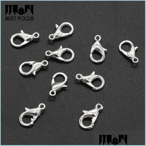Clasps Hooks 6 Colors Alloy Lobster For Necklace 12Mm Diy Hook With Open Tools Ring Jewelry Making Wholesale 1000 Pcs/Lot Drop Del Dh285