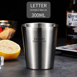 Mugs Stainless Steel Cup Office Travel Cold Beer Bar Party Coffee Mug Tumbler Pint Glasses Metal For Home Use