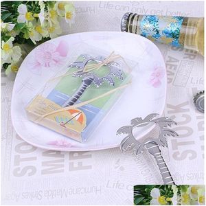 Party Favor Palm Breeze Chrome Tree Beer Bottle Opener Wedding Bridal Shower Gift WA2029 Drop Delivery Home Garden Festive Supplies E DHP48