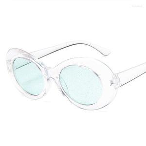 Sunglasses Clear Green Round Fashion Women And Men Plastic Retro Yellow Glasses Uv400