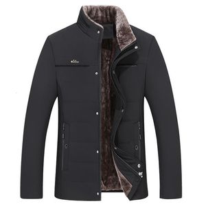 Men's Jackets Winter men's jacket warm fleece business casual standup collar Parker thick coat 30 degrees Warm fur 230113