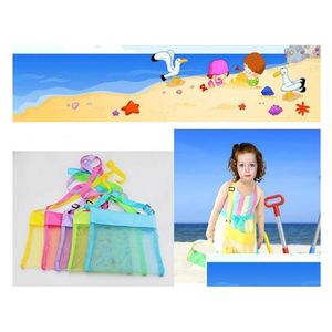 Storage Bags 5Color Wholesale Blanks Children Mesh Shell Beach Seashell Bag Kids Toys Receive Sandboxes Away Drop Delivery Home Gard Dhtpn