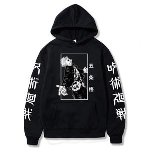 Felpe con cappuccio da uomo Felpe Jujutsu Kaisen Gojo Satoru Stampato Casual Felpa con cappuccio Anime Allentato Streetwear Pullover Manica lunga Uomo oversize 230113