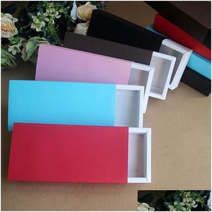 Embrulho de presente 22.9x11x4.5cm Kraft Paper Box Packaging Flower Packing para meias/ cachecol/ cueca lz0808 Drop Delivery Home Garden Dhw9x