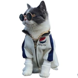 猫のおもちゃのペット製品素敵なヴィンテージラウンドサングラス小犬POSプロップアクセサリードロップ配達用のリフレクションアイウェアグラスDHW4Q
