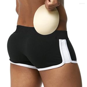 Sous-fonds pour les hommes de l'Utilisation des hommes Façon de sous-vêtements pour hommes rembourrés Balges Bulge améliorant la hanche avant hanche Double amovible Push Up Cup