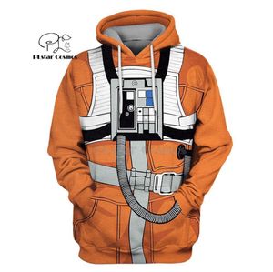 Men's Hoodies Sweatshirts PLstar Cosmos X-Wing Pilot space suite 3d hoodies/Sweatshirt Winter autumn funny Harajuku Long sleeve streetwear 230113