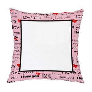 Sublimation Heart pillowcase Sublimation Blank Pillow case Cushion Cover Throw sofa pillowcases No Pillow Inside Valentine gift 001