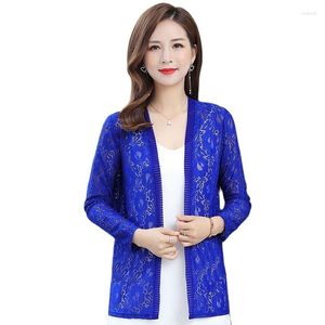 Women's Jackets Spring Summer Women's Shawl Coat Lace Long Sleeves Wild Ladies Sun Protection Clothing Air Conditioner Shirt Thin Jacket