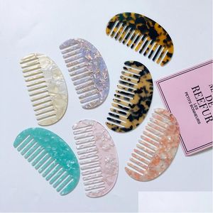 Hårborstar Fashion Wide Tooth Comb Korea Style Natural Detangling Curly For Women Män Drop Delivery Products Care Styling DHFWA