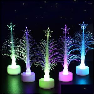 Dekoracje świąteczne Zmiana światła Lampa Lampa LED LAKA ROK Prezent Kolorf Fibre Optic Drop dostarczenie ogród Świąteczny Supplie DHPRH